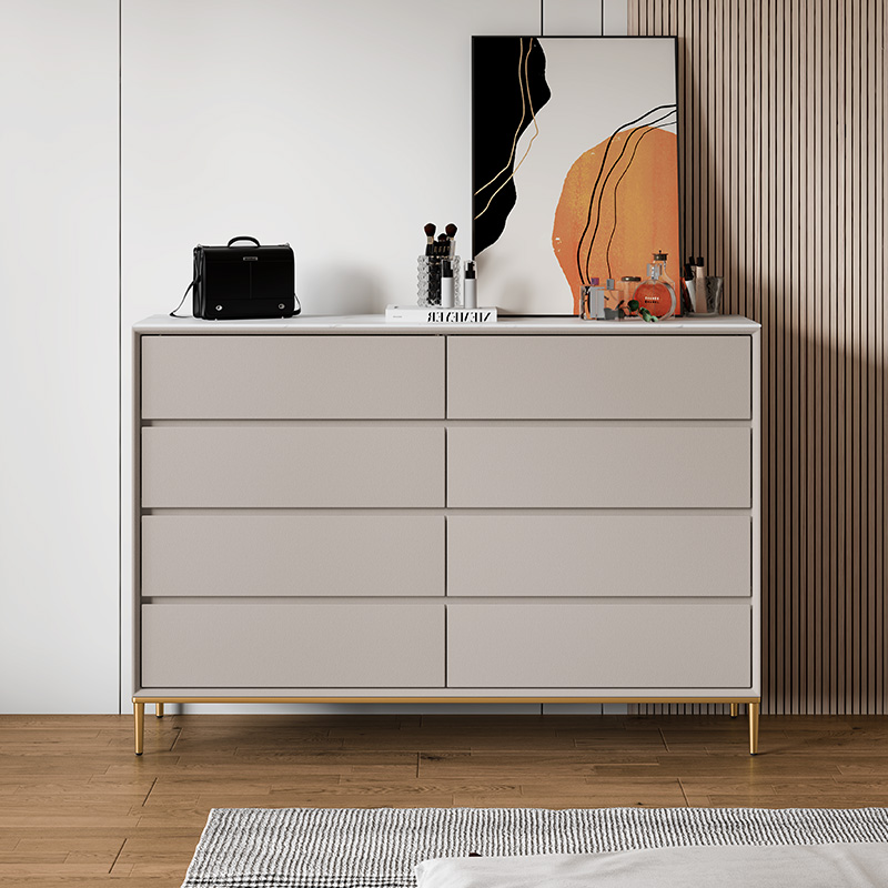 意式轻奢八斗柜现代简约客厅卧室极简抽屉储物柜实木床尾收纳柜子