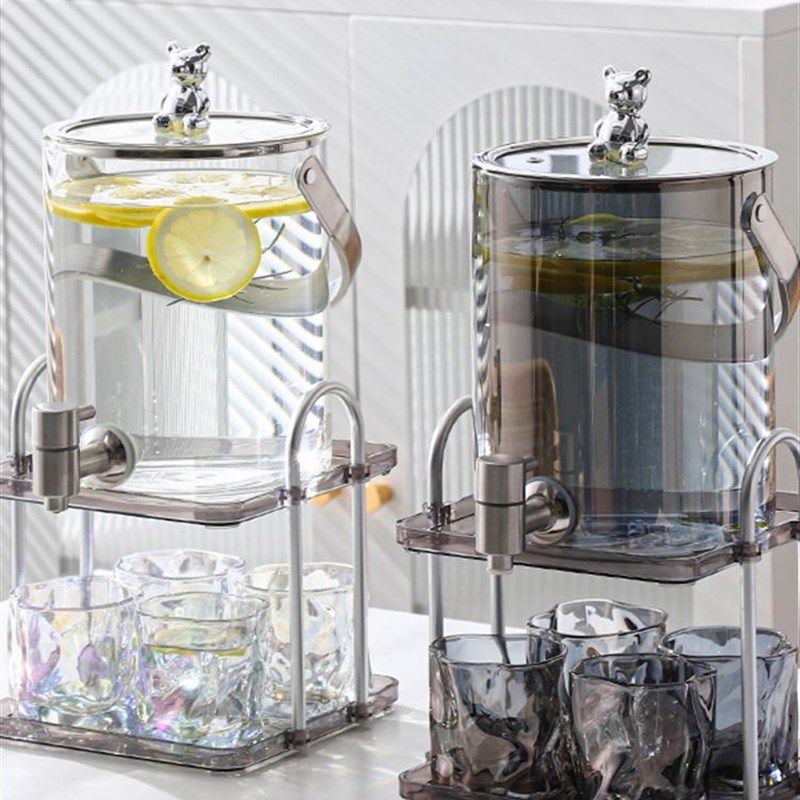 高颜值冷水壶带龙头水壶套装大容量家用凉水壶水果茶饮料桶,餐饮具,冷水壶,淘宝优惠券,粉丝福利购,淘宝优惠卷