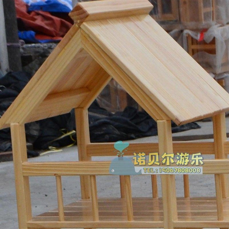 幼儿园实木屋顶造型花架多层落地花盆架木制室内植物架展示收纳柜,住宅家具,儿童储物架/收纳架（原婴童）,淘宝优惠券,粉丝福利购,淘宝优惠卷