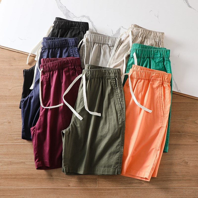 日单口碑!8色齐发!快干纯棉薄款纯色百搭男夏季松紧腰休闲短裤,男装,短裤,淘宝优惠券,粉丝福利购,淘宝优惠卷