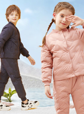 2024款儿童羽绒内胆男女童轻薄羽绒服套装保暖羽绒裤冬装打底内穿