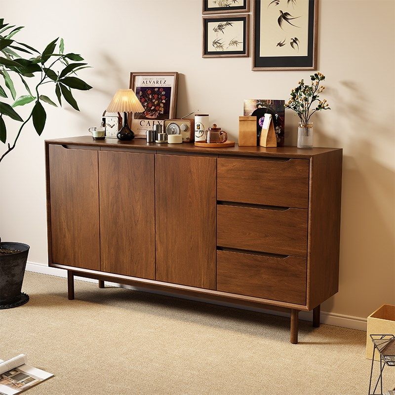 中古风玄关柜美式复古鞋柜胡桃木色客厅茶水柜储物柜靠墙餐厅边柜,住宅家具,门厅/玄关柜/玄关架,淘宝优惠券,粉丝福利购,淘宝优惠卷