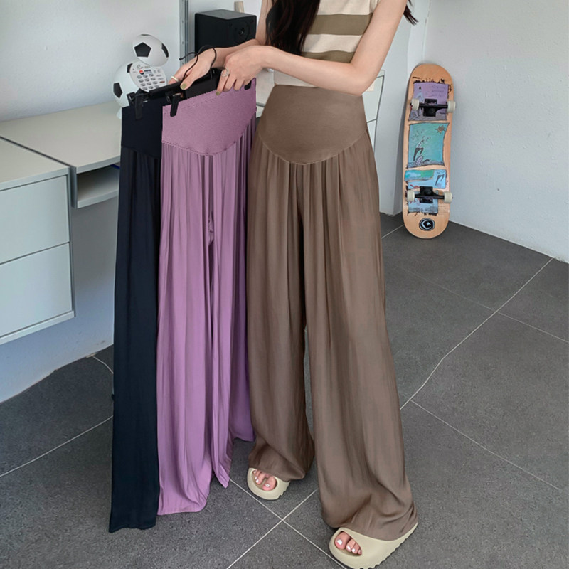 阔腿裤子孕妇春夏薄款宽松托腹裤外穿高腰显瘦垂坠感直筒拖地长裤,孕妇装/孕产妇用品/营养,孕妇休闲裤,淘宝优惠券,粉丝福利购,淘宝优惠卷