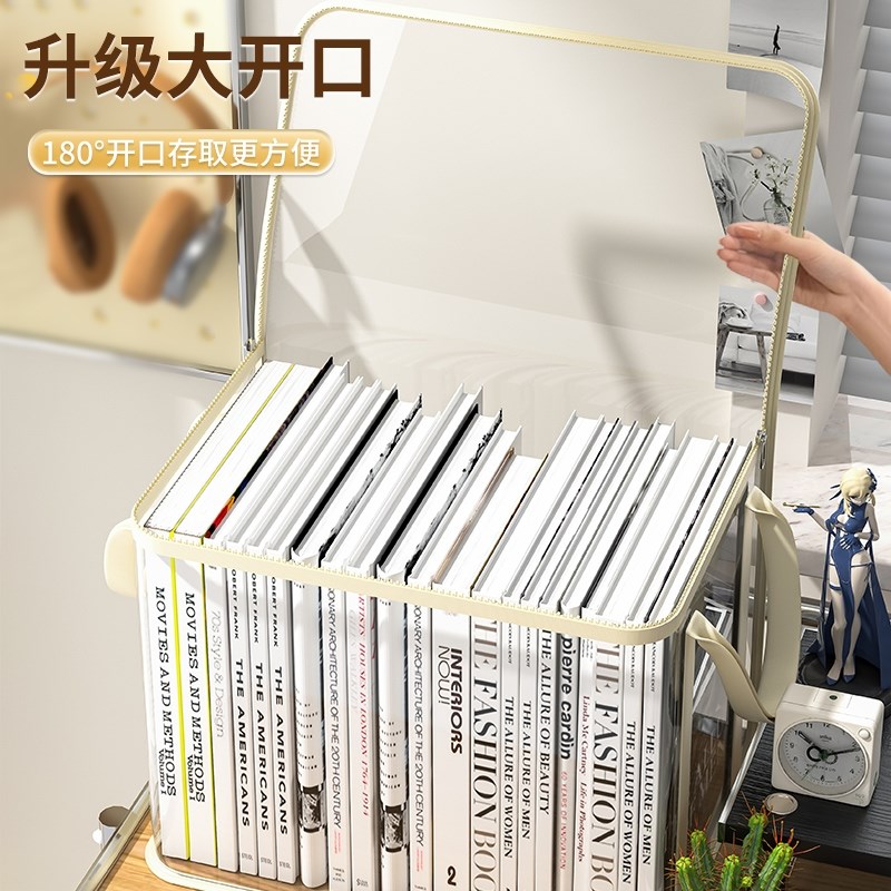 学生装书收纳袋教室用书本收纳可折叠书箱家用透明旧书防尘整理袋