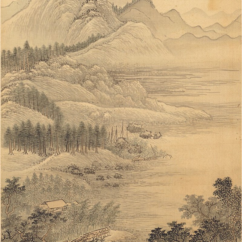 王翚山水册页十幅清人字画原大艺术微喷复制画仿古画竖幅装饰画图片