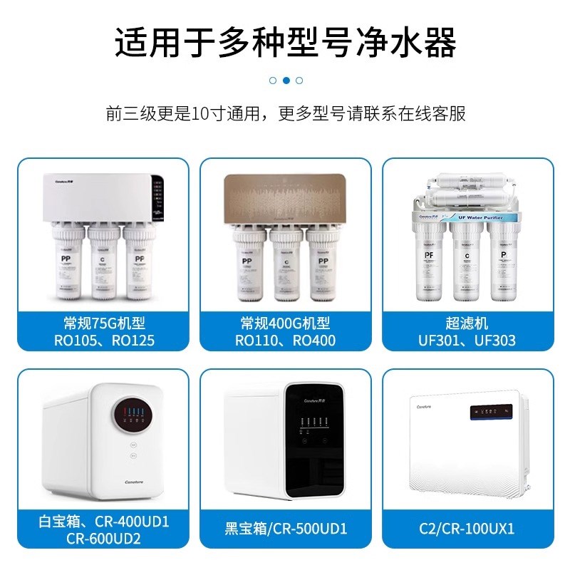 开能奔泰反渗透净水器滤芯RO125/221/白宝箱CR400/100UX1原装全套