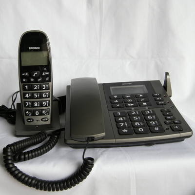 全新数字无线电话座机一拖二来电显示老人家用办公无线有线电话子