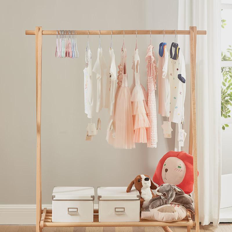 新款儿童衣架小衣架宝宝专用婴儿晾衣架家用中童大童挂衣小孩衣架