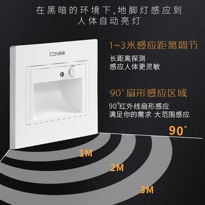 地脚灯人体感应小夜灯6型过道墙角楼梯踏步CEQ9