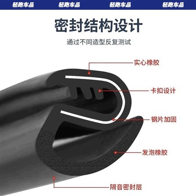 启源Q07门缝密封条防尘降噪静音汽车b柱密封条车门隔音减风阻