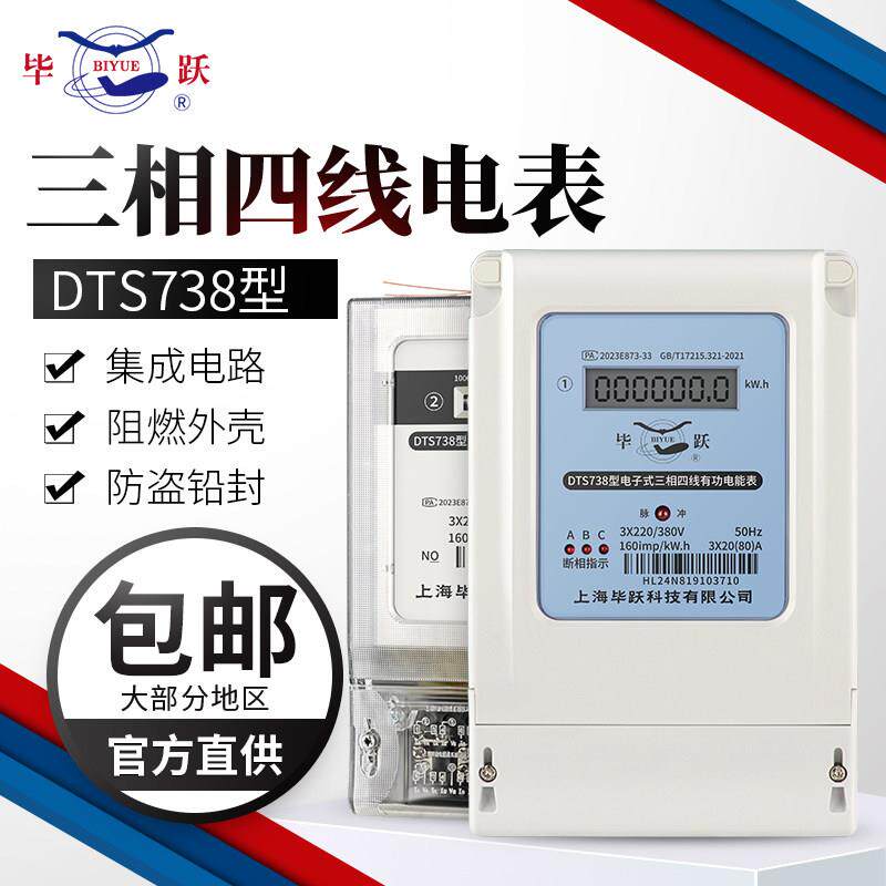 上海毕跃三相四线电表380