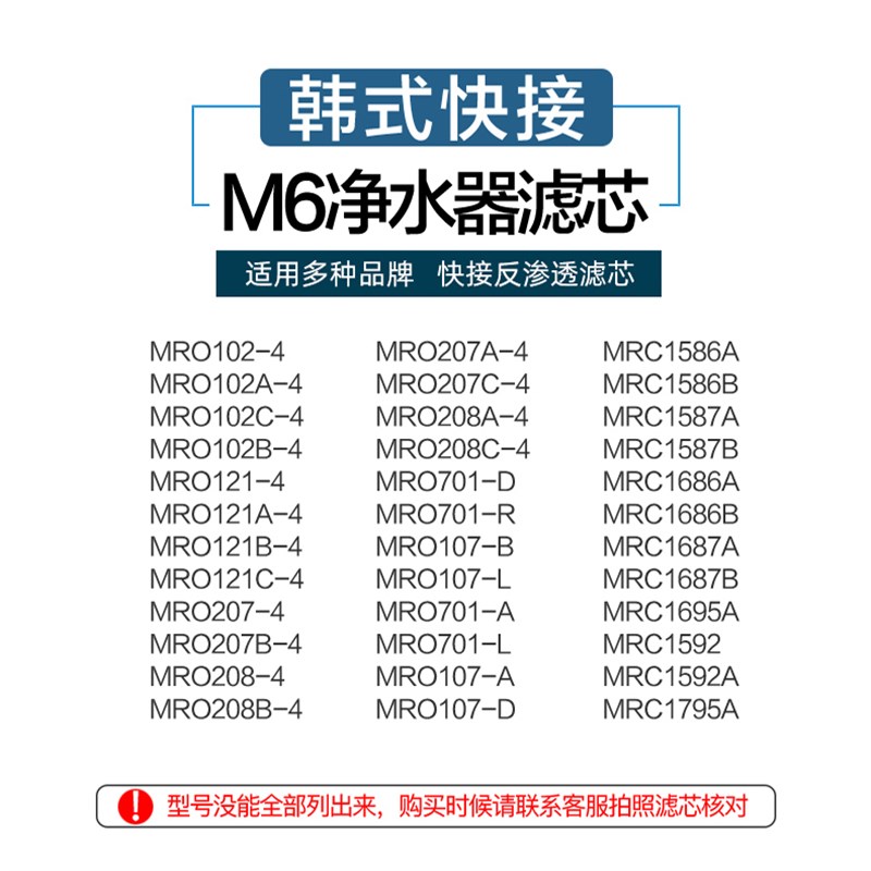 芯园适用美的M6净水器滤芯全套MRC1795A 1592A 1695A 1687B纯水机