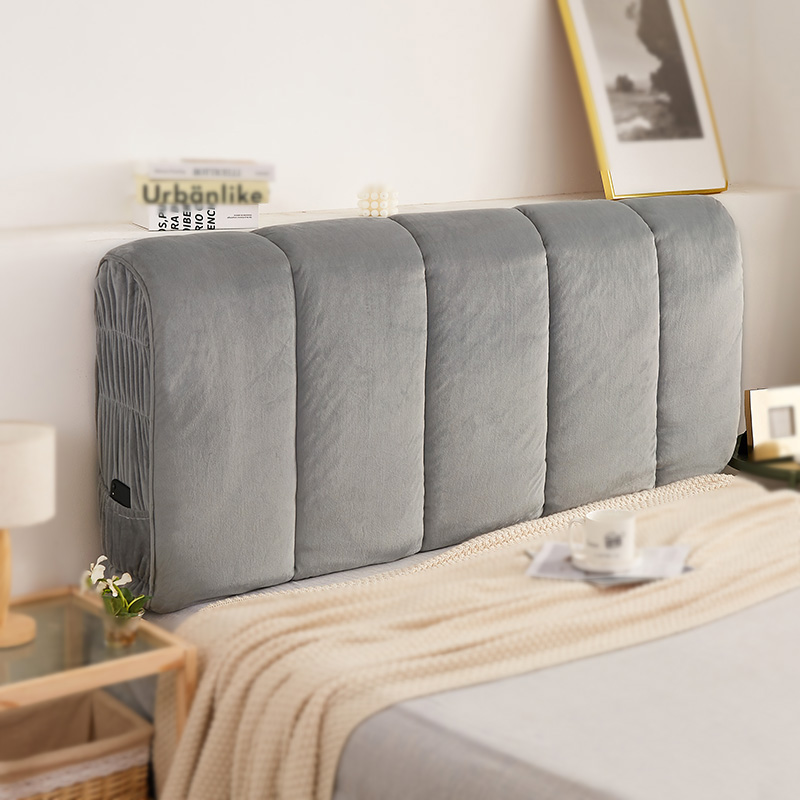 新款欧式全布艺床头罩套加厚软简约床头套防尘罩木床子