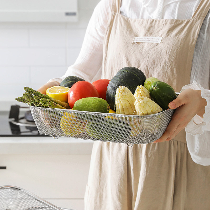 肆月 沥水篮 家用长方形网篮洗菜盆果盆厨房洗水果滤水,餐饮具,果盆/果盘/果篮,淘宝优惠券,粉丝福利购,淘宝优惠卷