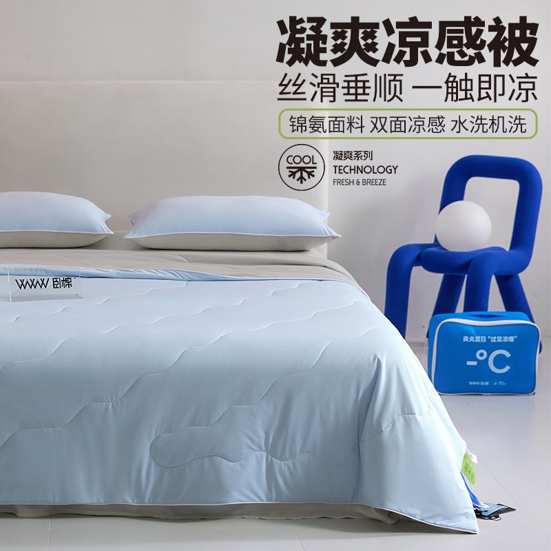 WWW小冰芯升级净值力空调被单双人瞬间持久凉感夏凉被B0017