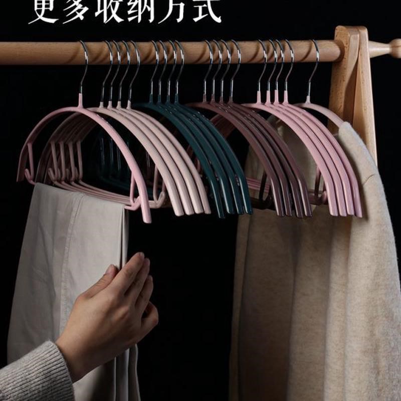 家用不锈钢防滑无痕晾衣架学生宿舍挂晒衣架子加粗成人衣服架挂钩