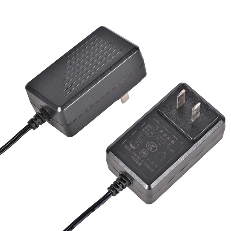 厂家直销12V2A 24V1A美欧英澳日韩国标多国安规认证24W电源适配器