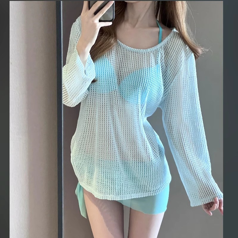 泳衣女2025新款海边度假分体比基尼带罩衫辣妹性感温泉带钢托泳衣