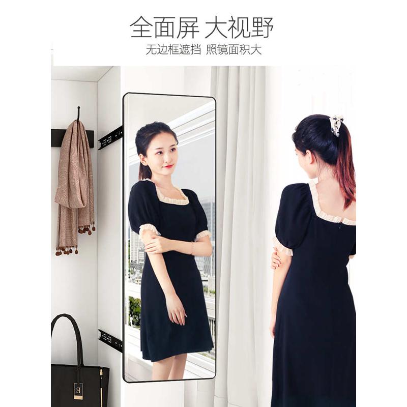 衣柜镜子内置推拉旋转内装隐形伸缩折叠试衣抽拉放衣橱全身穿衣