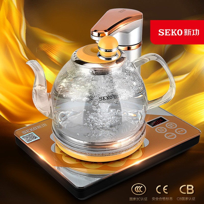 新功N62 电水壶全自动上水智能茶台烧水壶泡茶玻璃加水电茶炉单炉