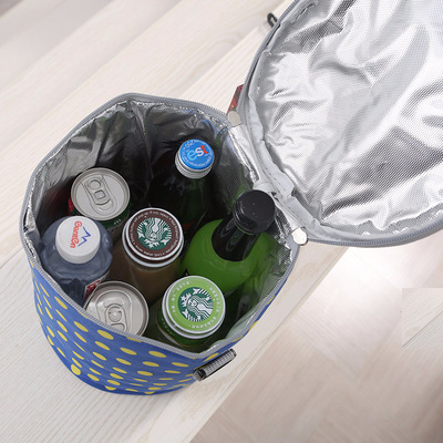 圆形饭盒袋铝箔装碗便当保温桶小号袋子套防水大号手提加厚带饭包