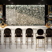 酒吧KTV吧台椅 家用复古设计感岛台高脚椅酒店大堂接待高吧椅定制