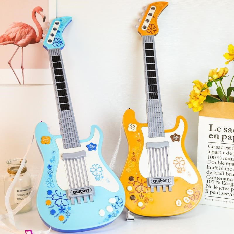 儿童电子感应吉他玩具多功能电吉他贝斯音乐灯光乐器尤克里里定制
