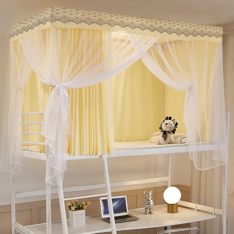 大学生宿舍强遮光床帘蚊帐一体式单人寝室全包围窗帘上下铺通用