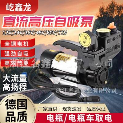 电动车家用水泵12v24v48v直流增压抽水泵不锈钢自吸泵