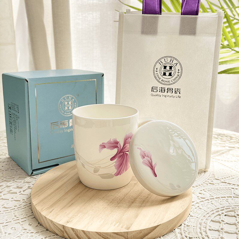 后海骨瓷茶杯伴手礼实用女生日小礼品情侣女生杯子小众礼物早餐杯
