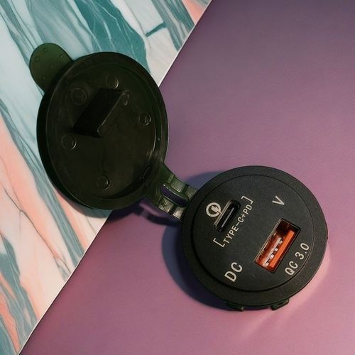 全协议PD+QC双口改装快充头汽车摩托车电动车DIY超级快充材料包