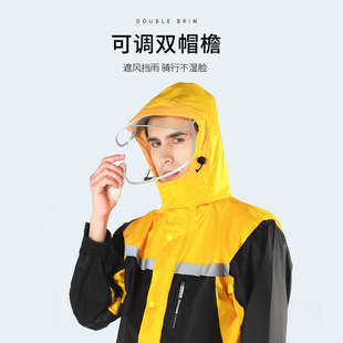 全身防暴雨男款 长款 分体电动摩托车外卖骑手专用雨服 套装 雨衣雨裤