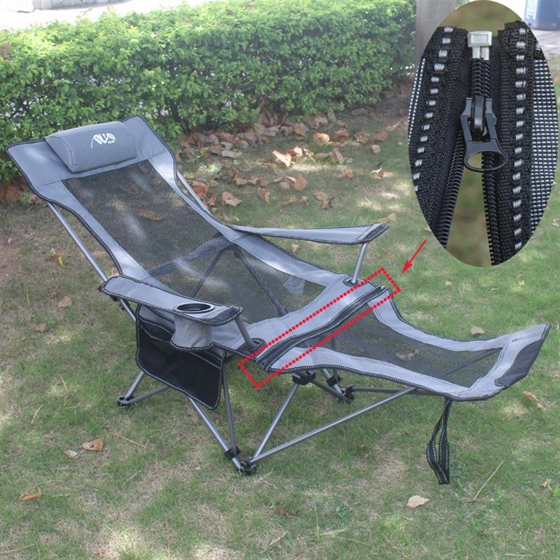 包邮户外折叠椅便携野营两用午休床椅钓鱼沙滩躺椅靠背家用休闲椅