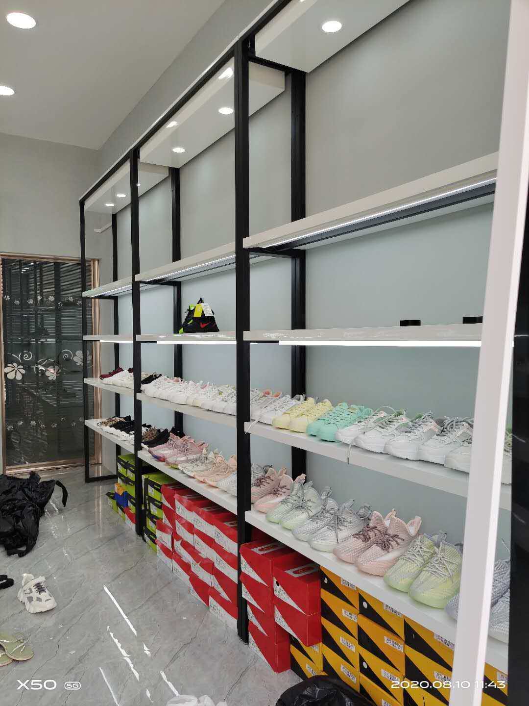 商场店铺用鞋店鞋架鞋子展示架男女童鞋包包陈列柜烤漆落地式货架