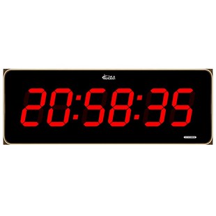 虹泰直销客厅简约挂钟创意万年历电子钟长方形大数字2158时分秒红