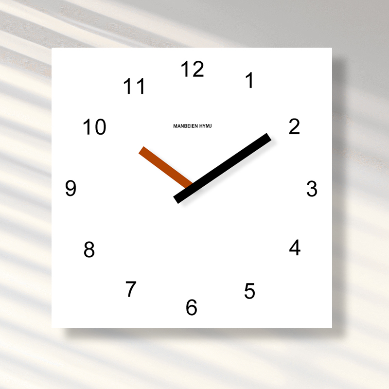 方形挂钟客厅简约现代静音钟表家用个性创意时尚艺术挂表时钟挂墙