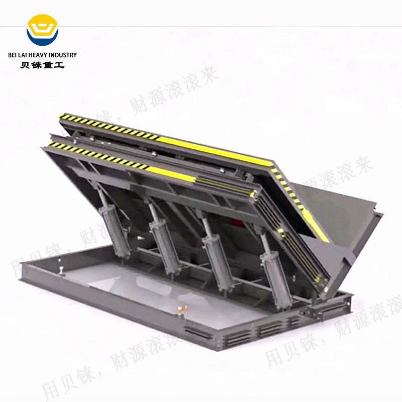 1吨电动液压升降侧翻转平台21不锈钢5吨升降自动反转倒料设备