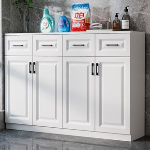 实木阳台储物柜防晒防水杂物柜矮柜飘窗收纳柜地柜置物柜窗边柜子