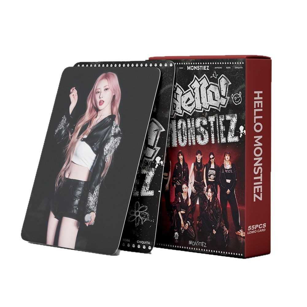 现货55张BM小怪兽小卡BABYMONSTER FANCLU明星周边LOMO卡