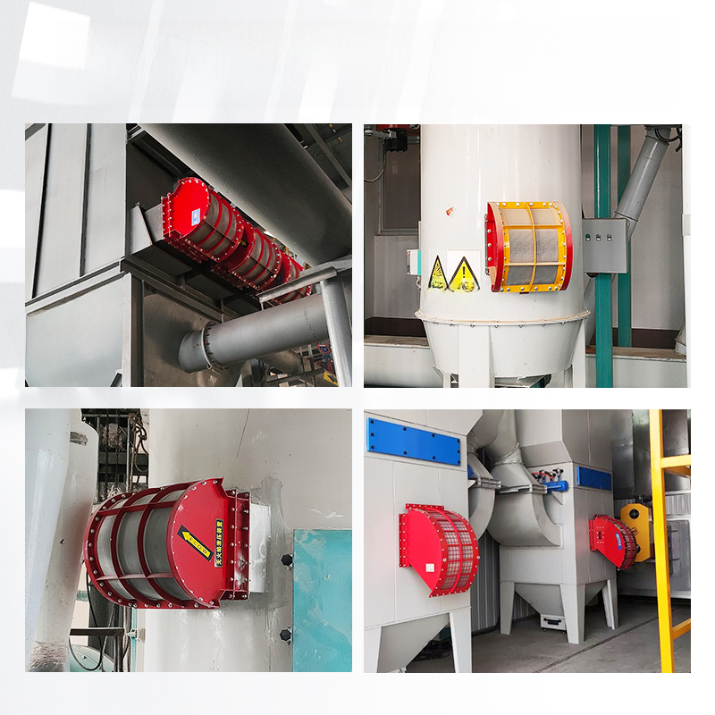 无焰防爆装置无焰漏爆片管除尘器提升机粉尘管防漏口