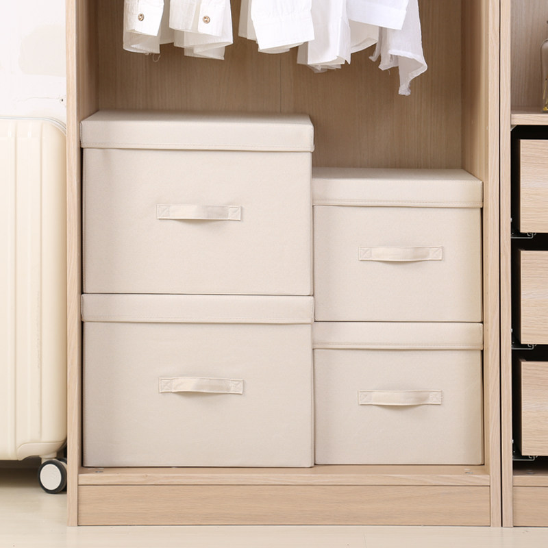 收纳盒子储物盒衣物整理箱收纳家用衣柜收纳箱布艺收纳筐有盖,收纳整理,收纳箱,淘宝优惠券,粉丝福利购,淘宝优惠卷