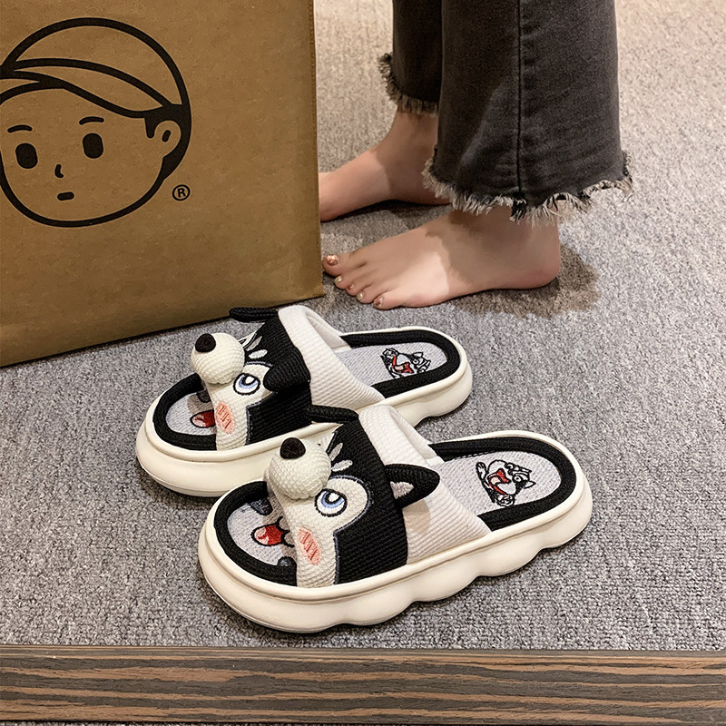 亚麻拖鞋女春秋夏季新款室内居家用防滑情侣四季棉麻布凉拖鞋男士,居家布艺,居家亚麻拖鞋,淘宝优惠券,粉丝福利购,淘宝优惠卷