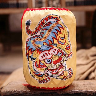 非遗手工艺品手工竹编竹篓龙虎麒麟神兽复古风悬挂商场布置宫灯笼