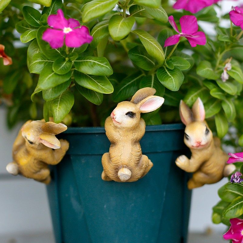 花园庭院装饰摆件可爱小兔子装饰品挂饰壁饰露台阳台布置花盆盆挂,家居饰品,户外/庭院摆件,淘宝优惠券,粉丝福利购,淘宝优惠卷