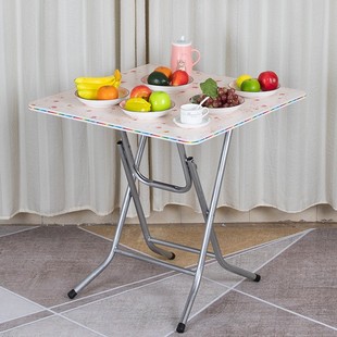 农村老式高桌子面折叠桌餐桌吃饭桌子出租房四方桌可折叠饭台子