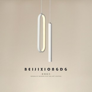 主卧室床头吊灯现简约客厅背景墙灯网红长线餐厅房间小吊灯