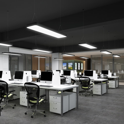 办公室吊灯led长条灯吊线现代简约长方形工作室超市店铺工程灯具