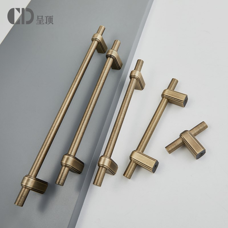 古铜色黄铜拉手把手衣柜门抽屉欧法式复古风仿古厨房现简约