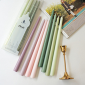 彩色复古长杆无烟无味蜡烛家用结婚浪漫情调烛光晚餐装 饰摆件