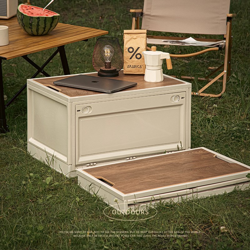 户外收纳箱露营箱侧开折叠收纳盒汽车后备箱家用车载储物箱